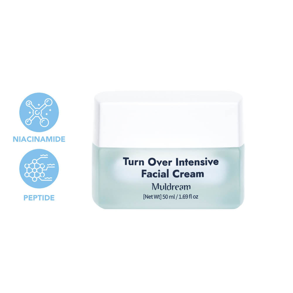 Cremă vegană anti-îmbătrânire Muldream Turn Over Intensive Facial (NIACINAMIDE & PEPTIDE) 50ml