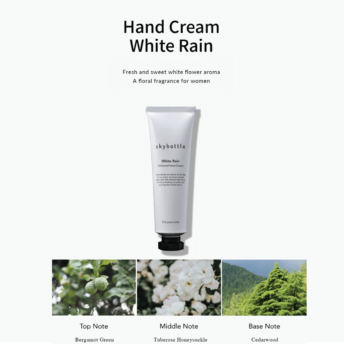 Cremă hrănitoare pentru mâini Skybottle White Rain Perfumed Hand Cream 50ml