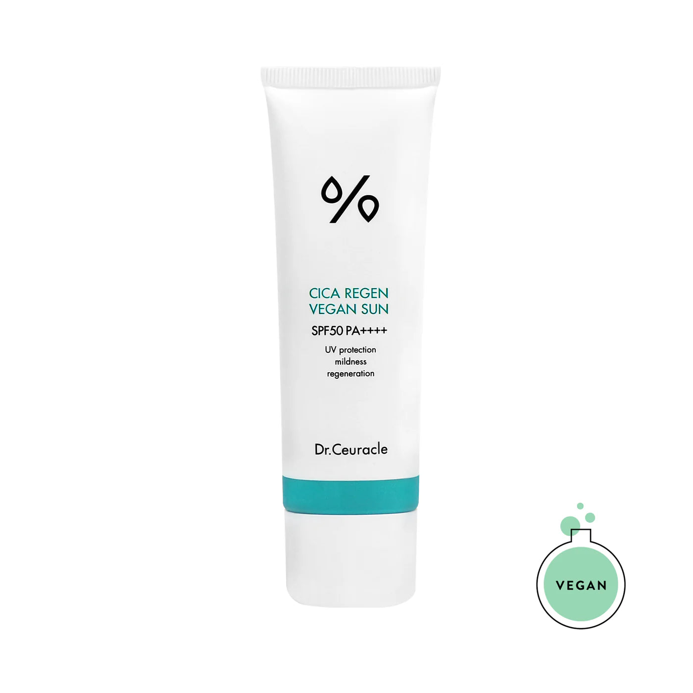 Cremă protecție solară vegană Dr. Ceuracle Cica Regen Vegan Sun SPF50+ PA++++ 50ml