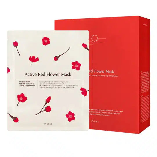 Mască pentru luminozitate Hyggee Active Red Flower Mask