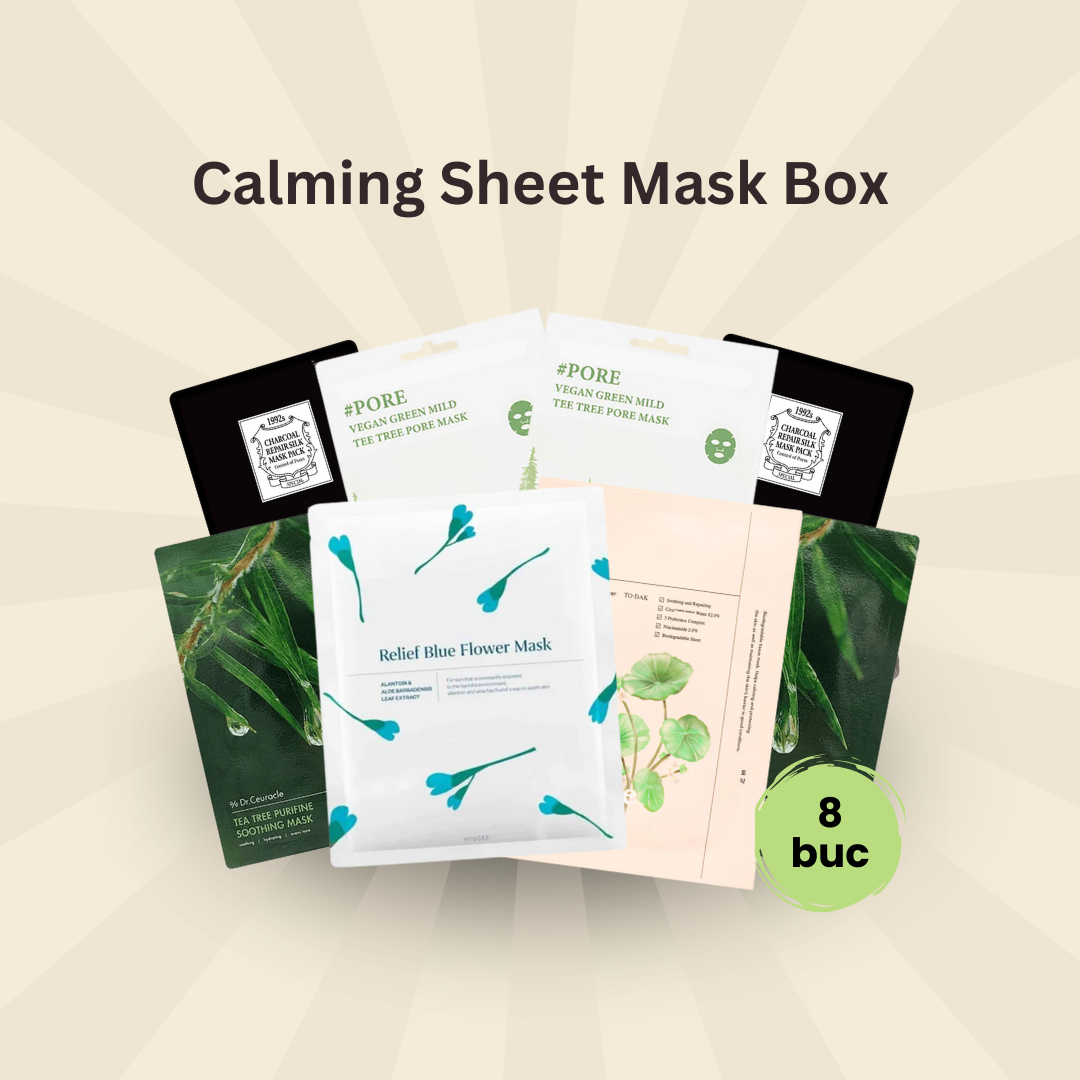 Set măști calmante pentru ten sensibil Calming Sheet Mask Box 8 pcs