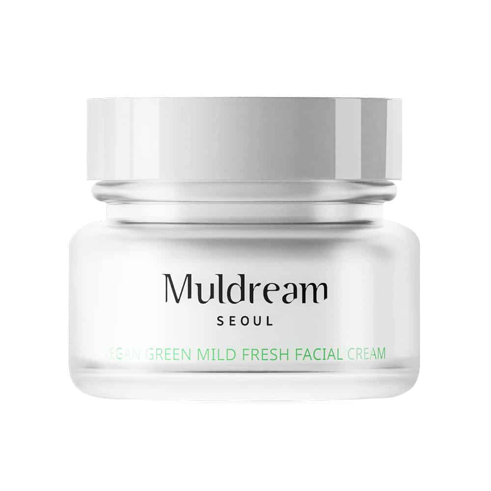 Cremă hidratantă pt. ten gras Muldream Vegan Green Mild Fresh Facial Cream