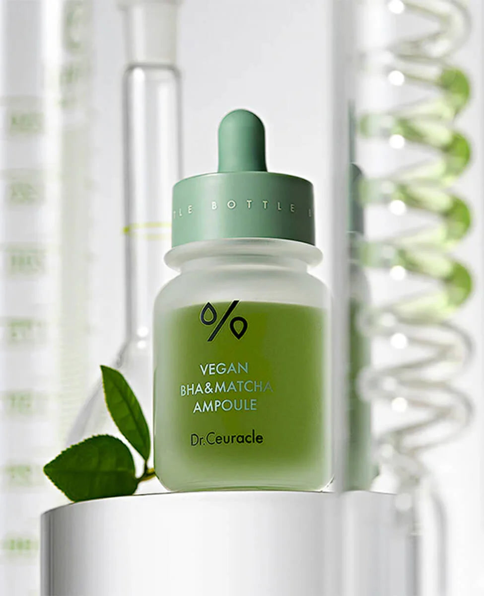 Ser concentrat vegan pentru ten gras / problematic Dr Ceuracle Vegan BHA & Matcha Ampoule 30 ml