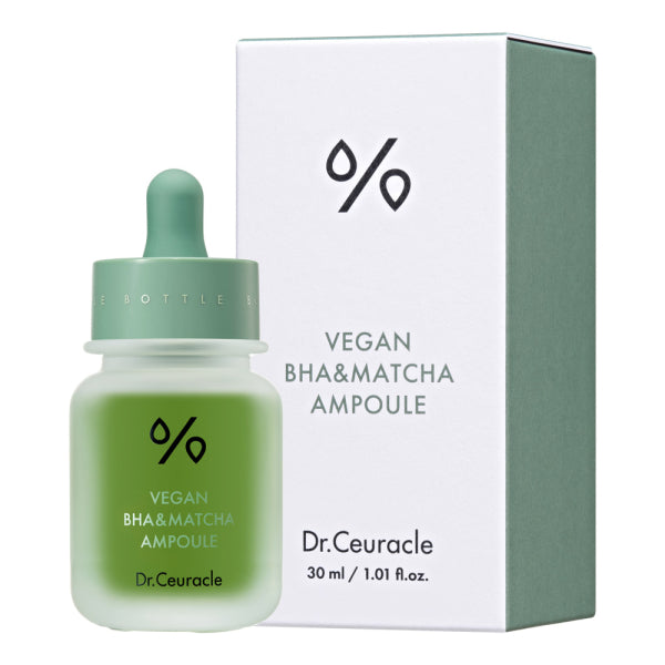 Ser concentrat vegan pentru ten gras / problematic Dr Ceuracle Vegan BHA & Matcha Ampoule 30 ml