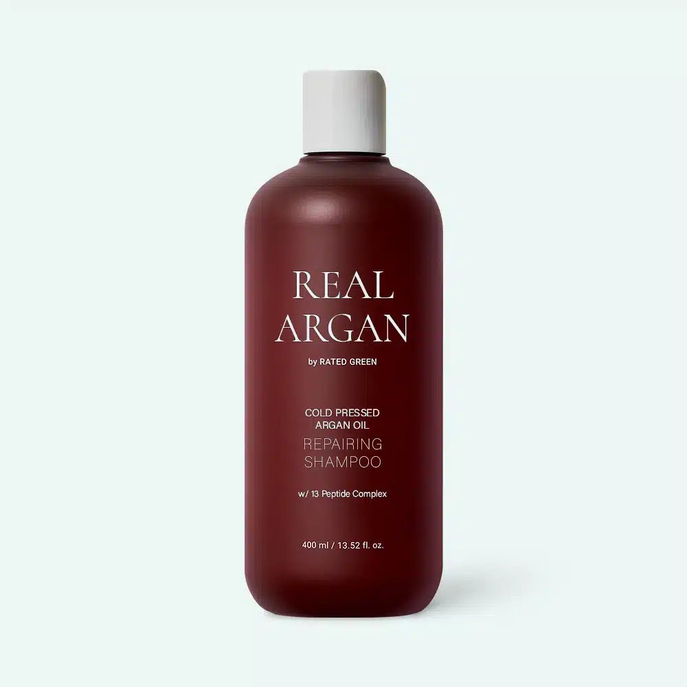 Șampon reparator pentru păr deteriorat Rated Green Real Argan Repairing Shampoo 400 ml