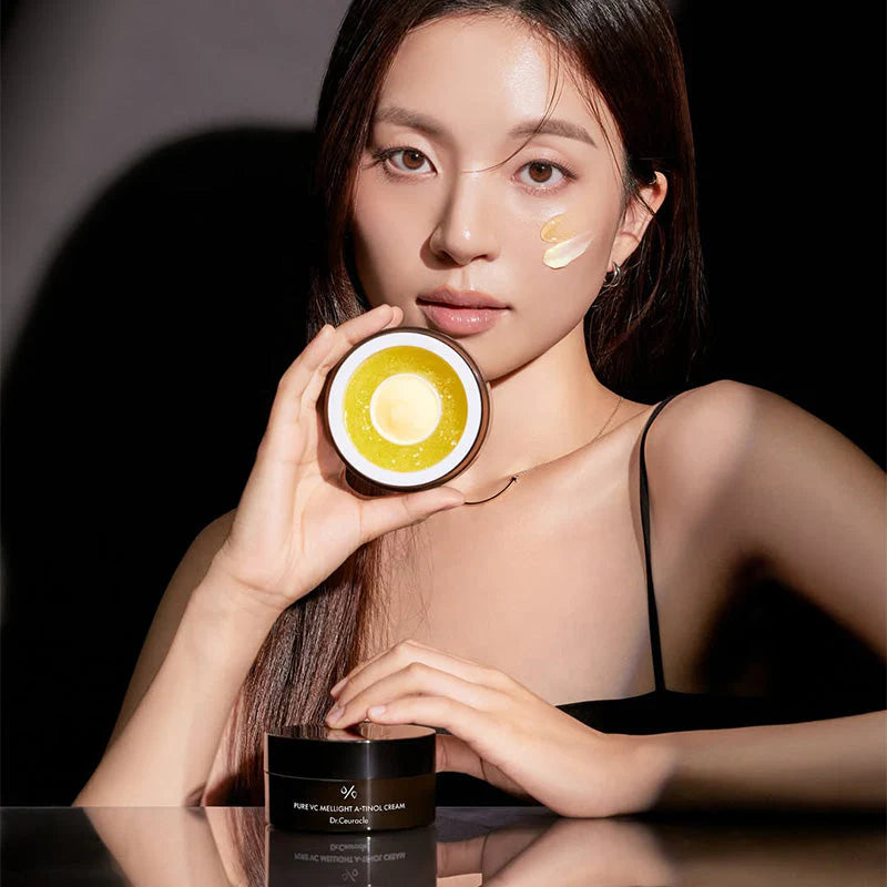 Cremă bifazică pentru luminozitate cu Retinol si Vitamina C Dr. Ceuracle Pure VC Mellight A-Tinol Cream 70g