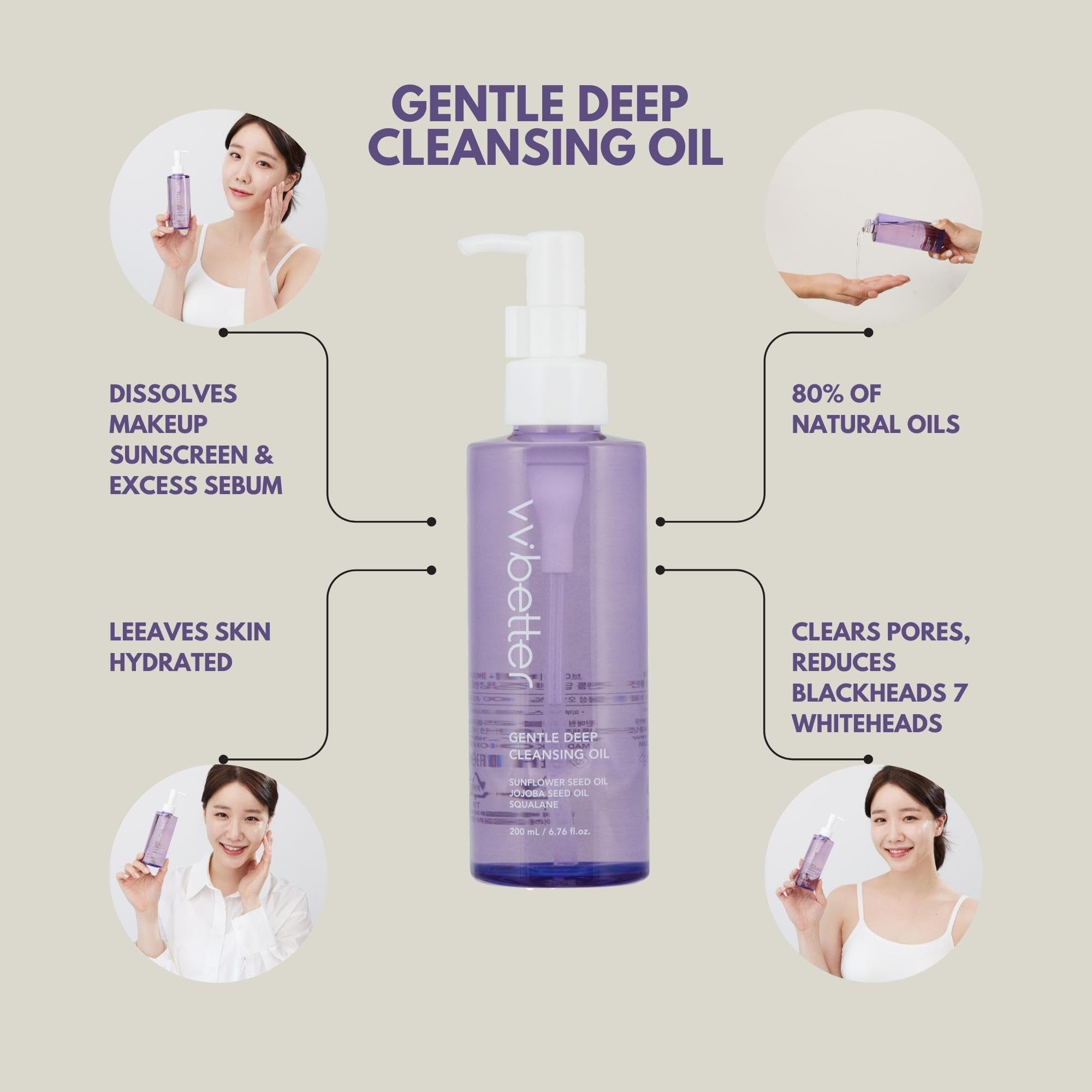 Ulei hidrofil demachiant Vvbetter Gentel Deep Cleansing Oil 200 ml