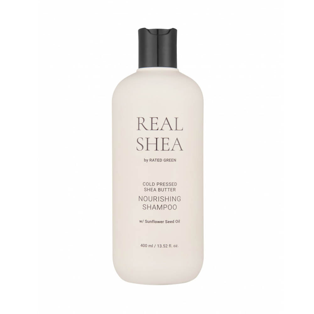 Șampon hrănitor pentru păr uscat, creț și deteriorat Rated Green Real Shea Nourishing Shampoo 400 ml