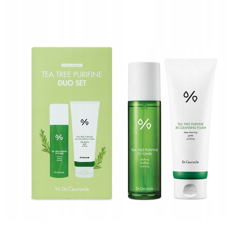 Set toner și spumă de curățare Dr. Ceuracle Tea Tree Purifine Duo Set    100ml/150g