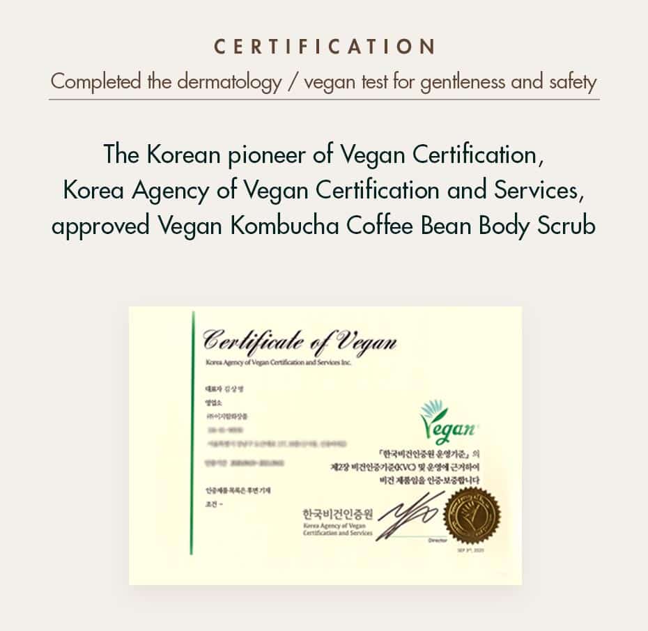 Scrub pentru corp Vegan Kombucha Coffee Bean  Body Scrub  200m