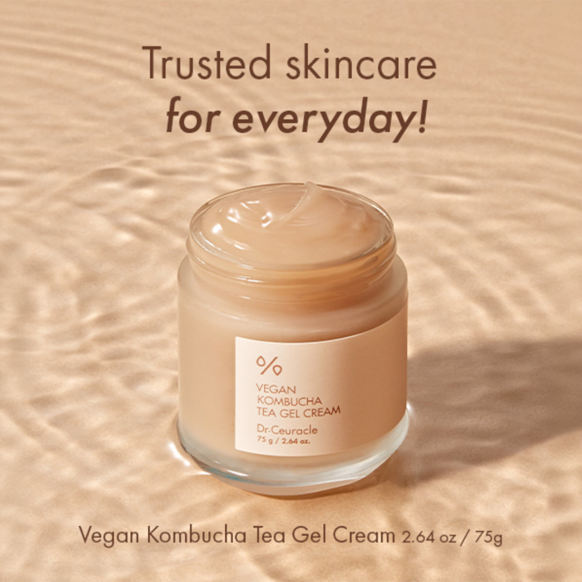 ＣＱ3.クリーム Gel cremă Dr. Ceuracle Vegan Kombucha Tea Gel Cream 75g – SoYoung